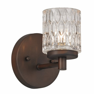 Trans Globe Lighting 20491 ROB Bayou 6" Indoor Rubbed Oil Bronze Modern Wall Sconce